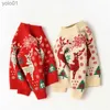 Women's Sweaters New Thickened Children's Christmas Sweater Boys and Girls' Round Neck KnitL231107