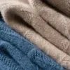 Męskie swetry kaszmirowe sweter dzianiny w rozmiarze m-4xl wełniane pullovery o nokrecie Knit jesienne zimowe topy miękkie ciepłe wysokiej klasy skoczki