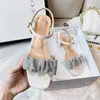 Sandals 2023 summer new women's sandals outdoor casual high heels fashion rhinestone design Korean style banquet wear Large size 41-43 Y2304