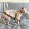 Katzenkostüme Haarlose Kleidung Verdicktes Fleece Warmer Einfarbiger Baseballanzug Strickjacke Hoodie Sphynx