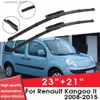 Limpadores de pára-brisa Lâminas de limpador de carro para Renault Kangoo II 2008-2015 23 "+ 21" Pára-brisas de borracha limpa Acessórios de limpador de carros Q231107