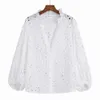 Women's Blouses -shirts verwikkelde blouse vrouwen lange mouw blusas gemonteerde kleding dames ultra dunne dames top 230407