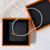 2023 New Design Brand Heart Love pig nose OT pendant Necklace copper Accessories Zircon U type with crystal For Women Jewelry gift silver color