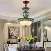 Chandeliers European Retro Simple Chandelier Villa Vintage Dining Room Penant Lamp Bedroom Hallway Entrance Hall Porch Hanging Light