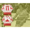 Benutzerdefiniertes DANNY LAWSON CALGARY COWBOYS WHA HOCKEY JERSEY oben genäht S-M-L-XL-XXL-3XL-4XL-5XL-6XL