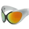 نظارة شمسية جديدة للجنسين كات عين أشعة الشمس نظارات ركوب الدراجات المضادة لـ UV إطار إطار نظارات شخصية اللون