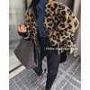 Coletes femininas 2022 mulheres xadrez leopardo oversized lã faux pele teddy jaquetas blazers trench coats roupas parkas pesado inverno elegante j231107