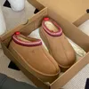 Designer-Stiefel, luxuriös, Tazz, Herren und Damen, Schnee, Mini-Knöchel, kurz, Eiderdaunenleder, Winterplattform, Kastanie, Grau, Schwarz, Weiß, Damen, Mädchen, Stiefeletten, Stivali Bottes-Schuhe