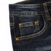 Herrenmode-Charme-Jeans, europäische High-Street-Mode, schwarze Jeans, Modemarke, lose kleine Bienen-Jeans, gerade Ärmel, modische Straßendekoration, Jeans lu'li