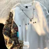 Дизайнерская мужская и женская одежда, осенне-зимняя жаккардовая бутиковая толстовка с круглым вырезом и длинными рукавами, молодежная трикотажная толстовка с одним рукавом и ожерелье