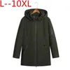 Piumino da uomo 10XL 8XL 6XL 5XL Uomo Inverno Wram Parka Verde militare Giacca da uomo Casual Allentato Mens Abbigliamento sportivo Cappotti lunghi