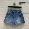 2023s Denim Shorts Pour Femmes Designer Lettre Badge Pantalon De Mode Taille Haute Femme Pantalon Court Hiphop Streetwear