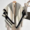 2023 Winter Imitation Cashmere Scarf Women's Simple and Versatile Advanced Feeling Scarf med Circular Jacquard Woven Warmth Shawl 231015