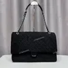 43x28cm Women Designer Vintage Velvet Airport Flap Bag Silver Metal Hardware Matelasse Chain Large Capacity Diamond Lattice Quilted Cross Body Shoulder Handbag