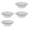 Bowls Enamelware Mixing Ramen Cooking Pot Camping Silverware