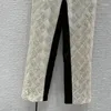 女性用パンツ業界ダイヤモンド2023ヘビー秋のパターンスパンコール刺繍ストレートズボンの女性パッチワーク