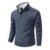 Maglioni da uomo Maglione da uomo alla moda Spessore caldo Design con cerniera Colletto alla coreana Pullover a maniche lunghe Autunno Inverno Casual Bottoming