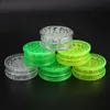 Three-layer plastic smoke grinder acrylic flat round tines manual grinder 28mm - 60mm Bplar