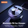 Transmetteur FM Bluetooth 5.0, sans fil, mains libres, chargeur de voiture, lecteur MP3, 2,4a, double USB, chargeur rapide, accessoires DC-C5