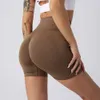 Lu Lu Yoga été motard Shorts femmes collants pousser sans couture courtes soulève les fesses salle de sport taille haute vêtements d'exercice Leggings Fitness