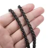 Pulseras de eslabones, cadena de acero inoxidable chapada en plata, cesta de flores de quilla de punto, pulsera para hombre de 4/5/6/8mm, mano para mujer, venta al por mayor, DropLink