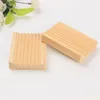 Wooden Natural Bamboo Soap Dishes Tray Holder Storage Soap Rack Plate Box Container Portable Bathroom Soap Dish Storage Box dh87