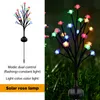 Gräsmattor 1/2st Garden Lights Solar Simulation Flower Fjäril Lawn Light Ground Plug Lamp Waterproof Lawn Light Holiday Decoration P230406