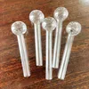 1pcs التدخين pipes 4inch pyrex الزجاج الزجاجية موقد أنبوب صافي جودة زيت أنابيب حرق أنابيب أنابيب كبيرة الشفافة نصائح الأظافر jxpnr