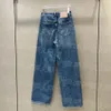 Buchstabenbeflockung Damen Jeanshose Jeans Blau Lässige Jeanshose Luxus Designer Mode Street Style Jeans