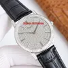 TW Factory Watches TWF Patrimony 40 mm 81579/000G-9274 Miyota 9015 Autoamtic Herrenuhr Gypsophila Pave Diamonds Zifferblatt Lederarmband Herrenarmbanduhren Hohe Qualität