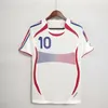 1998 2002 Retro Franse voetbaltrui Vintage Zidane Henry Maillot 1996 2004 Voetbaltrui Shirt Trezeguet Away Finals 2006 White