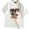 "Luxury Mens Designer T Shirt Bear print Letter printed shirts Street Short Sleeve Summer Loose Trend Fashion fendy Brand Designer Top Tees "