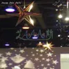 Wielokolorowe oświetlenie LED nadmuchiwane gwiazda Silver Blue Painted Star Balloon wiszący na dekoracje sceniczne i wydajności