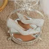 Dress Shoes Luxurious Crystal-fringed Bridal For Women With Pointy Toes Pump Gloss In Rhinestone Stilettos