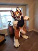 Adulto raposa fursuit longo pele peludo husky lobo mascote traje animal carnaval vestido ternos andando publicidade executar adereços