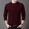 Pulls pour hommes automne et hiver pull en laine pure col en V épaississement jeune pull d'âge moyen