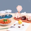 Bouteilles de stockage conçues dans différents formats garde-manger boîte alimentaire transparente pratique pots de cuisine pot d'assaisonnement anti-poussière avec couvercle non