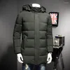 Men's Down High Quality 8XL 7XL 6XL Coat In Autumn Winter Cotton-padded Jacket Warm Casual Black Army Green