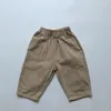 Spodnie wiosna jesień dzieci dżinsowe dziewczynki luz swobodny spodnie mody chłopcy vintage wszechstronne dżinsy ubrania dla dzieci