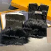 Women Warm Gloves Luxury Leather Gloves Touch Screen Rabbit Fur Cold Resistant Warm Sheepskin Parting Fingers Winter Gloves