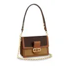 Klassisk dauphine mm väska designer kvinnors handväska crossbody väska mode läder kedja axel messenger väska plånbok p8cw#