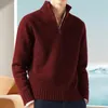 Maglioni da uomo Maglione da uomo tinta unita Premium collo alto invernale lavorato a maglia spessa resistente al freddo elegante morbido anti-pilling per l'autunno