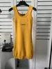 Vestido casual de grife para mulher camiseta longa preta menina feminina grife slim fit roupas de moda sexy verão casual senhora bodycon sem mangas malhas de algodão carta