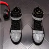 Men Fashion Casual Ankle Boots Spring Autumn High Top Rhinestone Luxury Designer Sneakers Male Youth Trending Shoes DA21