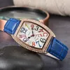 Franck Wrist Watches for Women 2023レディースウォッチ3針クォーツウォッチ高品質のトップトップブランドクロックFMダイヤモンドウォッチファッションレザーストラップ