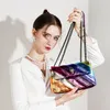 Kurt Geiger Heart -formad handväska lyxig designer väska läder london kvinnor man kg regnbåge axel metall skylt pochette koppling tote crossbody chain väska