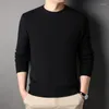 Männer Pullover 2023 Herbst Männer Einfarbig O Neck Slim Fit Pullover Mode Gestrickte Business Casual Pullover Herren Pullover strickwaren