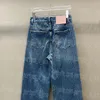 Buchstabenbeflockung Damen Jeanshose Jeans Blau Lässige Jeanshose Luxus Designer Mode Street Style Jeans