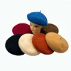 Berets Visrover 2023 Fashion Winter Wool for Ender Cashmere Womens Cap Cap Darm