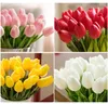 Fiori decorativi 10 pezzi Tulip Flower Piante artificiali Bouquet Decorazione di nozze finta Home Room Decor Flores Artificiales